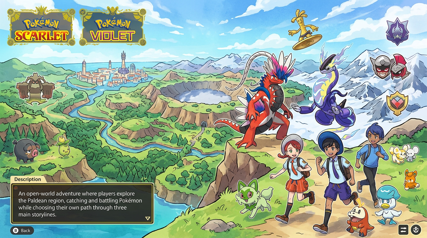 Pokémon Scarlet and Violet cover art